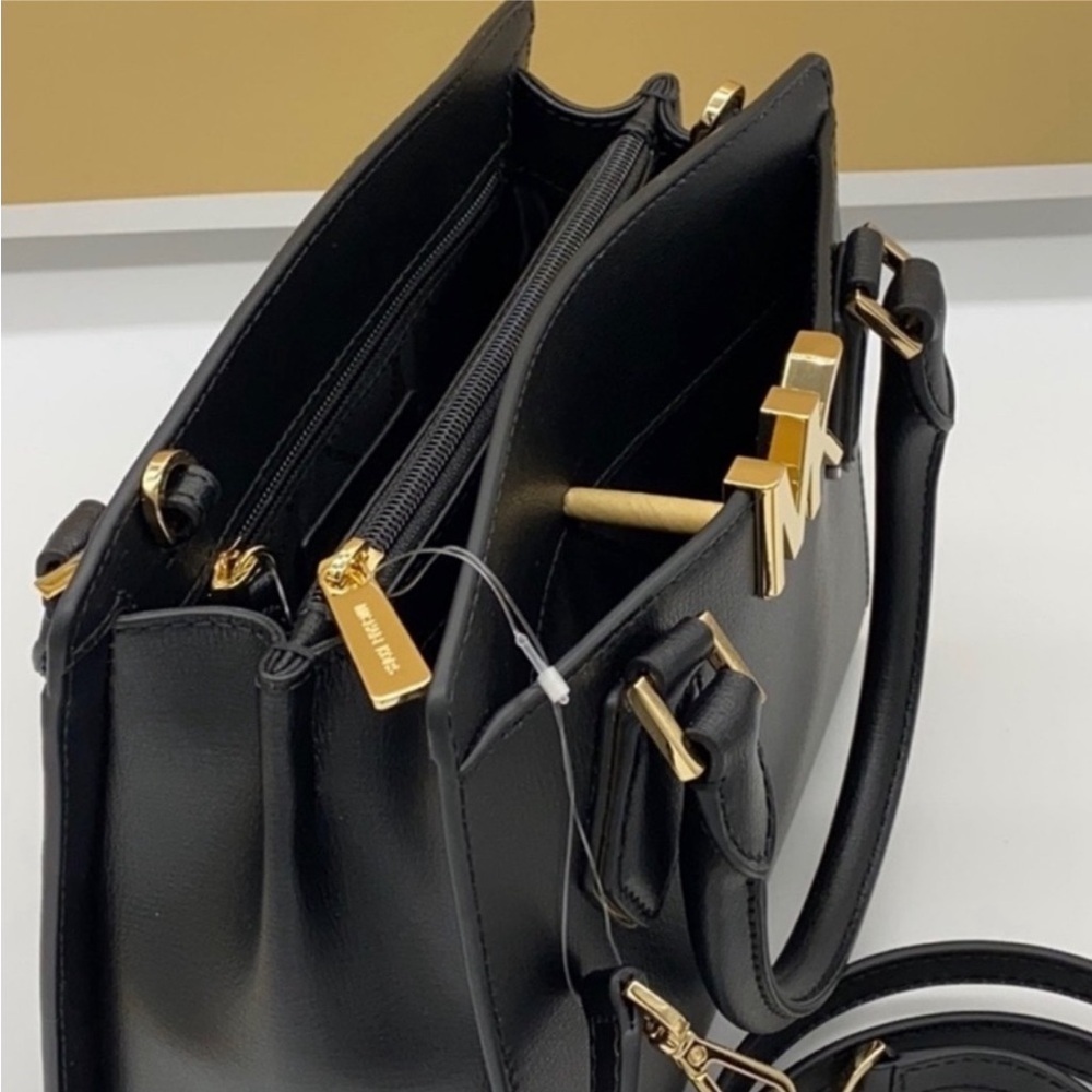 Michael Kors Mott Small Satchel Crossbody Black - Picture 10 of 12